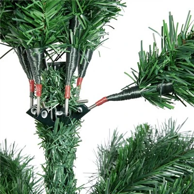 Yaheetech Artificial Christmas Tree Holiday Decoration Slim Tree, Green 6 Yaheetech Artificial Christmas Tree Holiday Decoration Slim Tree, Green - Image 4