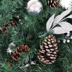 Sunnydaze Decor Sunnydaze Indoor Pre-Lit Artificial Christmas Garland with Frosted Pinecones and Silver Berries and Bulbs - 9' -Outlet Xmas Decor Tree Store GUEST b6fdbb8f 5ae5 498e b166 ed7e5e4407ce