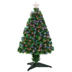 HOMCOM Tall Pre-Lit Douglas Fir Tabletop Artificial Christmas Tree with Realistic Branches, Fiber Optic LED Lights and Tips -Outlet Xmas Decor Tree Store GUEST b74d191b 5269 45de b9d7 96dbee0fc6c8