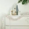 Northlight 12' x 3" Iridescent and Snowblush Wide Cut Tinsel Christmas Garland - Unlit