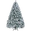 Yaheetech Pre-lit Flocked Artificial Christmas Tree Snow Frosted Christmas Tree -Outlet Xmas Decor Tree Store GUEST b7face85 488a 437b a777 12620425f9c8