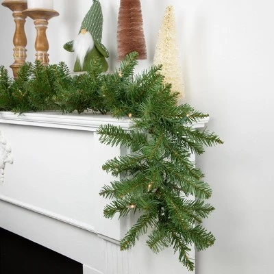 Northlight 9' x 10" Prelit Northern Pine Artificial Christmas Garland - Clear Lights 3 Northlight 9' x 10" Prelit Northern Pine Artificial Christmas Garland - Clear Lights