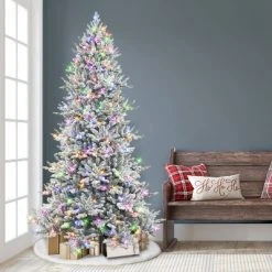 Puleo 7.5' Pre-Lit LED Flocked Downswept Full Royal Majestic Douglas Fir Artificial Christmas Tree Color Select Lights 7 Puleo 7.5' Pre-Lit LED Flocked Downswept Full Royal Majestic Douglas Fir Artificial Christmas Tree Color Select Lights -Outlet Xmas Decor Tree Store GUEST b862d592 1f68 4700 ba52 bea7d015ae07