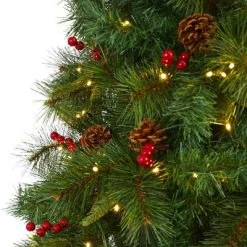 Nearly Natural 7-ft Mixed Pine Artificial Christmas Tree with 350 Clear LED Lights, Pine Cones and Berries 9 Nearly Natural 7-ft Mixed Pine Artificial Christmas Tree with 350 Clear LED Lights, Pine Cones and Berries -Outlet Xmas Decor Tree Store GUEST b8aae4af 7b8c 4fdb 9a62 2016d0b47eba