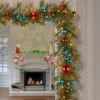 National Tree Company Pre-Lit Artificial Christmas Garland, Green, Evergreen, With Berry Clusters, Ribbon, Ball Ornaments, Plug In,9 Feet -Outlet Xmas Decor Tree Store GUEST b9117e53 baa0 44c7 979e 89a248742504