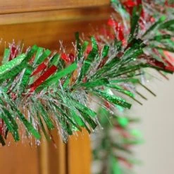 Northlight 12' x 4" Unlit Green/Red Wide Cut Tinsel Christmas Garland 7 Northlight 12' x 4" Unlit Green/Red Wide Cut Tinsel Christmas Garland -Outlet Xmas Decor Tree Store GUEST b923f1b8 1078 47b3 96c1 3b82234f406f