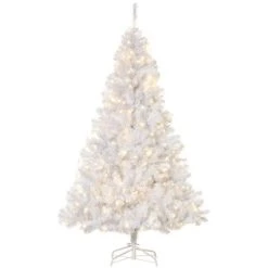 HOMCOM 6ft Tall Pre-Lit Douglas Fir Artificial Christmas Tree with Realistic Branches, 250 Warm White LED Lights and 1000 Tips, White 10 HOMCOM 6ft Tall Pre-Lit Douglas Fir Artificial Christmas Tree with Realistic Branches, 250 Warm White LED Lights and 1000 Tips, White -Outlet Xmas Decor Tree Store GUEST b938277e 2a8e 4441 8a98 34a0b5d93893