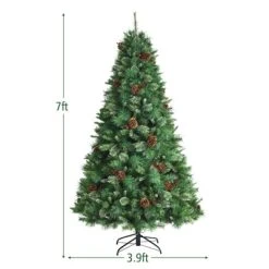Tangkula 7ft Pre-Decorated Holiday Christmas Tree Unlit Artificial Pine Tree w/ Red Berries 19 Tangkula 7ft Pre-Decorated Holiday Christmas Tree Unlit Artificial Pine Tree w/ Red Berries -Outlet Xmas Decor Tree Store GUEST bc31be03 3634 47e1 a27e 858eda8798f8