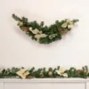 Northlight 32" Gold Poinsettia and Pinecone Artificial Christmas Swag, Unlit -Outlet Xmas Decor Tree Store GUEST bd5fa30a dfca 4f63 9b42 1cd19ece7a69