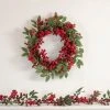 Northlight 5' x 2.25" Unlit Large and Small Berries with Leaves Christmas Garland