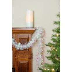 Northlight 50' x 4" Unlit White Iridescent Wide Cut Tinsel Christmas Garland -Outlet Xmas Decor Tree Store GUEST bde7e90e 3411 4ff0 bde6 4eedeee56a07