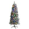 Nearly Natural 5' Flocked British Columbia Mountain Fir Prelit Multi Color Globe Light Artificial Christmas Tree -Outlet Xmas Decor Tree Store GUEST be3b70d0 e5dc 4f28 bcac 598f5e4de24b