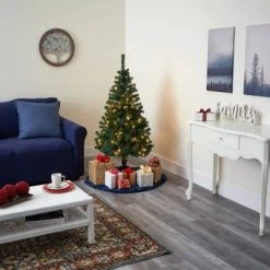 4ft Nearly Natural Pre-Lit LED Northern Tip Pine Artificial Christmas Tree Clear Lights -Outlet Xmas Decor Tree Store GUEST bea336a1 6534 4598 9926 7dcce15fbcdc