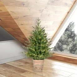 Vickerman Gibson Slim Potted Pine Artificial Christmas Tree -Outlet Xmas Decor Tree Store GUEST bee67074 d521 4147 98ba 693fdee04fcd