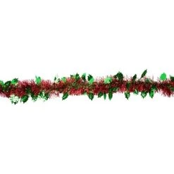 Northlight 12' x 4" Unlit Shiny Red Tinsel with Green Holly Leaves Christmas Garland 8 Northlight 12' x 4" Unlit Shiny Red Tinsel with Green Holly Leaves Christmas Garland -Outlet Xmas Decor Tree Store GUEST c0148281 4b44 41e0 8cd0 4daecdf73b7e