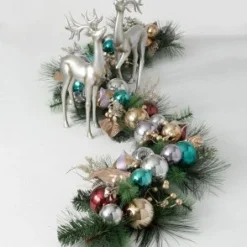 Sullivans 6' Ornament & Pine Artificial Garland 72"L Green -Outlet Xmas Decor Tree Store GUEST c0554d8d e763 4a34 b9ee 62be15926f13
