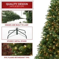 Casafield Pre-Lit Artificial Green Spruce Christmas Tree with Metal Stand -Outlet Xmas Decor Tree Store GUEST c112dd3b e6fc 4594 a0d4 fd3b652e64f9