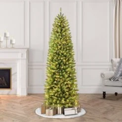 6.5ft Pre-lit Pencil Artificial Christmas Tree Forest Fir - Puleo -Outlet Xmas Decor Tree Store GUEST c1162b37 5b27 4f70 936c 74374eb6dcf1 3