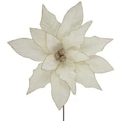 Northlight 24" Cream Poinsettia Christmas Stem Spray -Outlet Xmas Decor Tree Store GUEST c15ec0c3 757d 4ba6 8626 cd659134a792