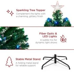 Best Choice Products 7ft Pre-Lit Fiber Optic Artificial Pine Christmas Tree w/ 280 Multicolored LED Lights, 8 Sequences 11 Best Choice Products 7ft Pre-Lit Fiber Optic Artificial Pine Christmas Tree w/ 280 Multicolored LED Lights, 8 Sequences -Outlet Xmas Decor Tree Store GUEST c2687593 36e6 495d 9e8e b8b2eaa728e9