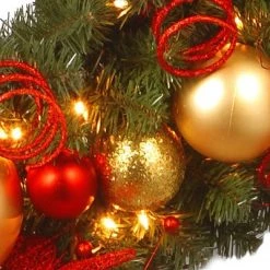 National Tree Company 9 ft. Decorative Collection Cozy Christmas Garland with Red and Clear Lights -Outlet Xmas Decor Tree Store GUEST c2ad950c e43e 4d87 a5b7 f203e4e169b2