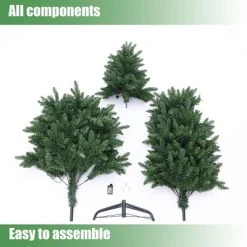 LuxenHome 7Ft Pre-Lit LED Artificial Slim Pine Christmas Tree -Outlet Xmas Decor Tree Store GUEST c318675b 13fa 449c 8fdf a45cbb200953