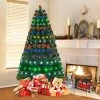 Tangkula 6' Pre-Lit Optical Fiber Artificial Christmas Tree w/ Multicolor LED Lights & Stand -Outlet Xmas Decor Tree Store GUEST c3b06af1 fd5a 42d8 affb 74a7e40c93c4