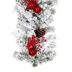 Vickerman Flocked Red and Silver Artificial Garlands -Outlet Xmas Decor Tree Store GUEST c3f13b57 f78f 4ad0 8c8e 68ba064572c7