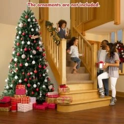 Costway 8ft Pre-lit Hinged Christmas Tree with Remote Control & 9 Lighting Modes -Outlet Xmas Decor Tree Store GUEST c4ceebd7 6901 4153 b4b9 85618f406d1c