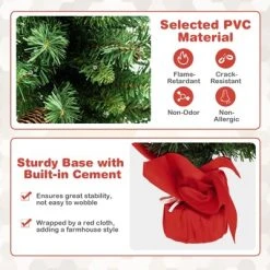 Costway 25" Pre-Lit Artificial Mini Christmas Tree w/ Pine Cones 50 LED Lights & 8 Modes -Outlet Xmas Decor Tree Store GUEST c51cbb7e f634 4b46 857b 9f28334e001d