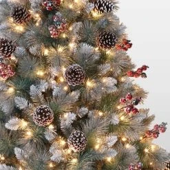 7.5ft Pre-Lit Full Glitter Pine Tree Artificial Christmas Tree - Puleo -Outlet Xmas Decor Tree Store GUEST c57e463f 3de9 4a33 85e6 a27eae2df657