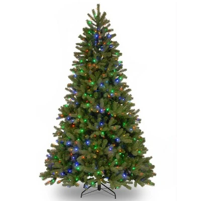 National Tree Company 7.5 ft Pre-Lit 'Feel Real' Artificial Full Downswept Christmas Tree, Green, Douglas Fir, Dual Color LED Lights, PowerConnect 3 National Tree Company 7.5 ft Pre-Lit 'Feel Real' Artificial Full Downswept Christmas Tree, Green, Douglas Fir, Dual Color LED Lights, PowerConnect