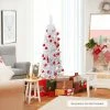 Tangkula Life-Like Slender White Christmas Tree Artificial Pencil Unlit Xmas Tree W/ Folding Metal Stand & Durable PVC -Outlet Xmas Decor Tree Store GUEST c5fcd4bb 02ea 4147 9e6a 055923ab27cc