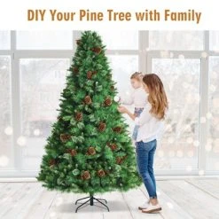 Tangkula 8ft Pre-Decorated Holiday Christmas Tree Unlit Artificial Pine Tree w/ Red Berries 15 Tangkula 8ft Pre-Decorated Holiday Christmas Tree Unlit Artificial Pine Tree w/ Red Berries -Outlet Xmas Decor Tree Store GUEST c60b35a0 8429 44de 88d4 b3090ebc9fc6