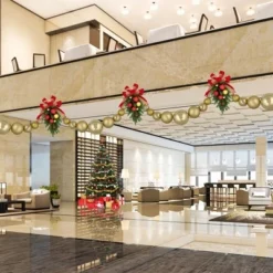 Northlight 6' Gold Shiny and Matte Shatterproof Ball Christmas Swag 8 Northlight 6' Gold Shiny and Matte Shatterproof Ball Christmas Swag -Outlet Xmas Decor Tree Store GUEST c8879f4a 2833 4b79 bb18 f467a43cb85b