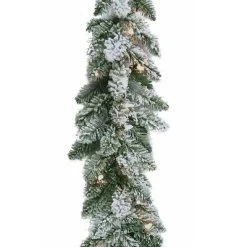 Kurt S. Adler Kurt Adler 9 Foot Pre-Lit Warm White LED Snow Pine Garland