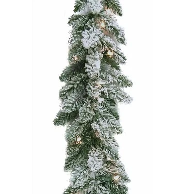 Kurt S. Adler Kurt Adler 9 Foot Pre-Lit Warm White LED Snow Pine Garland 3 Kurt S. Adler Kurt Adler 9 Foot Pre-Lit Warm White LED Snow Pine Garland