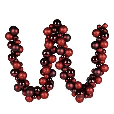 Vickerman 6' Assorted Ornament Ball Christmas Garland 14 Vickerman 6' Assorted Ornament Ball Christmas Garland - Image 12