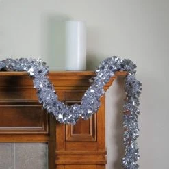 Northlight 12' x 4" Unlit Shiny Holographic Silver Christmas Tinsel Garland -Outlet Xmas Decor Tree Store GUEST c8eec190 7c4a 49cd a246 4152404c9b70