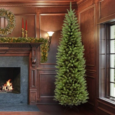 National Tree Company 7.5' Kingswood Fir Artificial Pencil Christmas Tree 4 National Tree Company 7.5' Kingswood Fir Artificial Pencil Christmas Tree - Image 2