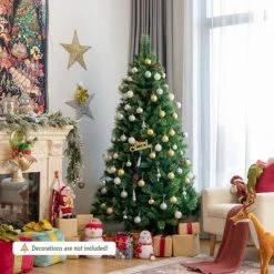 Costway 6ft Pre-lit Hinged Artificial Christmas Tree w/ Pine Cones & Red Berries -Outlet Xmas Decor Tree Store GUEST c96a1a2c 759c 4e22 b82b 3aa95325e92b