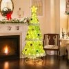 Tangkula 4.6 FT Pop-up Christmas Tree Collapsible Artificial Xmas Tree w/110 Warm Lights Tree Top Star Metal Base Lighted Christmas Decor -Outlet Xmas Decor Tree Store GUEST c9af3929 88b4 436d 9005 1fff01e02d99