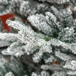 HOMCOM 8 Foot Pine Snow Flocked Artificial Christmas Tree with 1479 Realistic Cedar Branches, Auto Open, Home Holiday Decoration, Green -Outlet Xmas Decor Tree Store GUEST c9fd6f40 1895 4154 802d b6511e5b8474