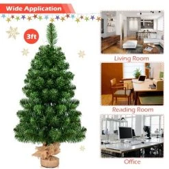 Costway 3Ft Artificial PVC Christmas Tree Tabletop Season Decoration 18 Costway 3Ft Artificial PVC Christmas Tree Tabletop Season Decoration -Outlet Xmas Decor Tree Store GUEST cac75678 8f54 4d25 bd2c 8336b658020f