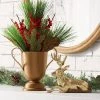 16" Mixed Greenery with Red Berries Christmas Artificial Plant in Bronze Vase - Wondershop™ -Outlet Xmas Decor Tree Store GUEST cb150162 3deb 4e70 ae36 f7157d07bff8