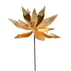Vickerman 13" Shiny Glitter Poinsettia Spray -Outlet Xmas Decor Tree Store GUEST cb3614e4 28d9 436d b6e9 118185443a27
