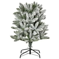 HOMCOM Unlit Snow-Flocked Slim Pine Artificial Christmas Tree with Realistic Branches and Tips -Outlet Xmas Decor Tree Store GUEST cb9663d4 b4cd 4218 aeb2 1508d816f75a