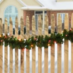 National Tree Company Pre-Lit Artificial Christmas Garland, Green, Kincaid Spruce, Multicolor Lights, Plug In, Christmas Collection, 9 Feet