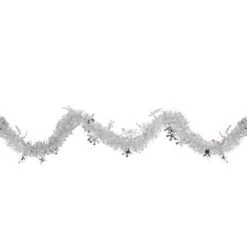 Northlight 50' x 2" White and Silver Christmas Tinsel Garland with Snowflakes - Unlit -Outlet Xmas Decor Tree Store GUEST cdac4e11 af2f 42cd be76 d5d6ce61d6d9