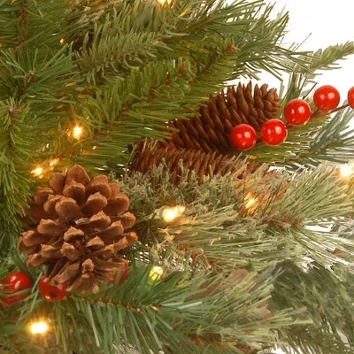 6ft Pre-lit Slim Colonial Half Artificial Christmas Tree Clear Lights - National Tree Company 4 6ft Pre-lit Slim Colonial Half Artificial Christmas Tree Clear Lights - National Tree Company - Image 2